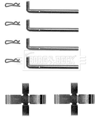 BORG & BECK Комплектующие, колодки дискового тормоза BBK1005